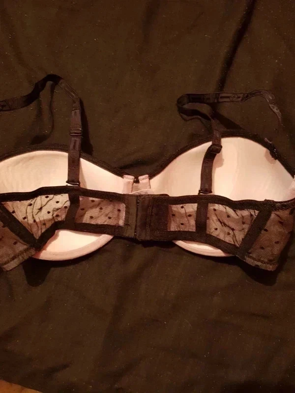 New black voile bra with removable straps – photo 5